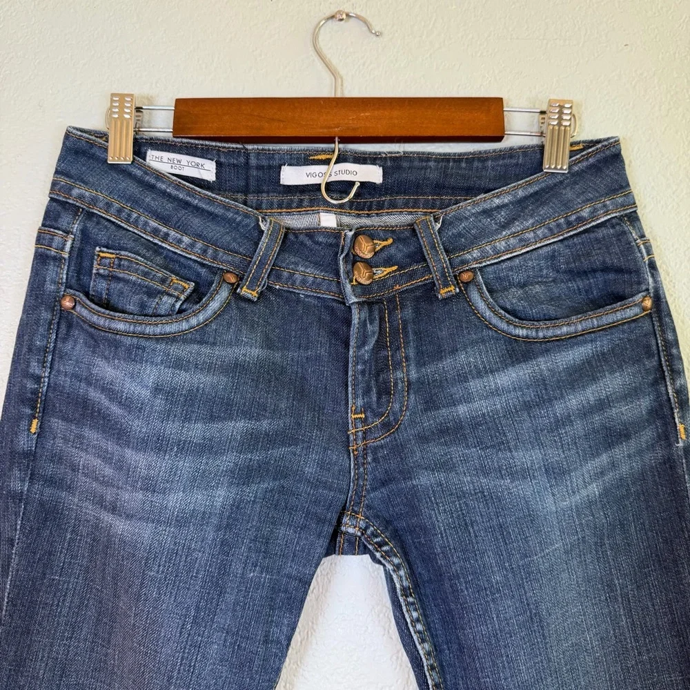 Vigoss Studio Y2K Vintage Low Rise Bootcut Dark Wash Indie Sleeze Jean 27 - Picture 2 of 11